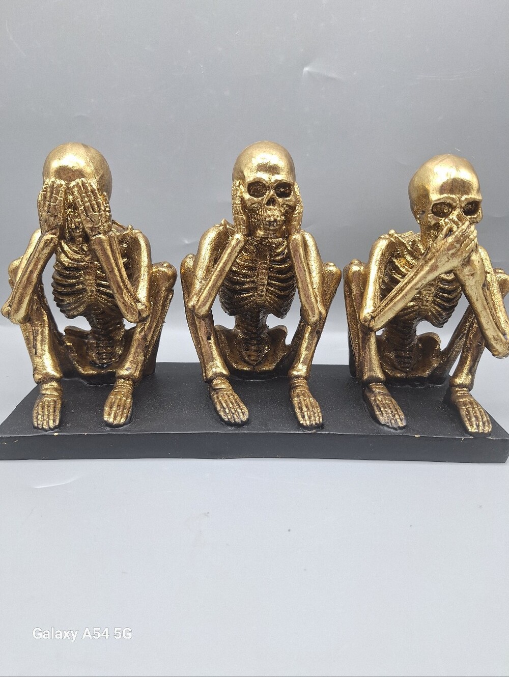 MARTHA STEWART HALLOWEEN SEE, HEAR ,SPEAK NO EVIL SKELETONS